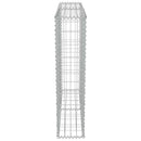 gabionvæg med dæksler galvaniseret stål 100 x 20 x 100 cm