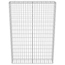 gabionvæg med dæksler 100 x 20 x 150 cm galvaniseret stål