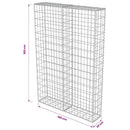 gabionvæg med dæksler 100 x 20 x 150 cm galvaniseret stål