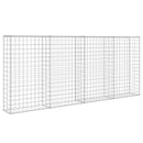 gabionvæg med dæksler galvaniseret stål 200 x 20 x 85 cm