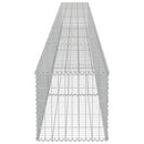 gabionvæg med dæksler galvaniseret stål 600 x 50 x 50 cm