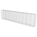 gabionvæg med dæksler galvaniseret stål 600 x 50 x 150 cm