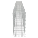 gabionvæg med dæksler galvaniseret stål 900 x 50 x 100 cm