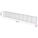 gabionvæg med dæksler galvaniseret stål 900 x 50 x 100 cm