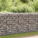 gabionvæg med dæksler galvaniseret stål 900 x 50 x 100 cm