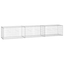 gabionvæg med dæksler galvaniseret stål 300 x 50 x 50 cm