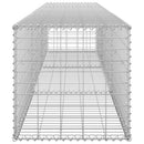 gabionvæg med dæksler galvaniseret stål 300 x 50 x 50 cm