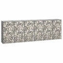 gabionvæg med dæksler galvaniseret stål 300 x 50 x 100 cm