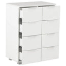 kommode 60x35x80 konstrueret træ hvid højglans