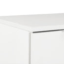 skænk 71 x 35 x 80 cm konstrueret træ hvid højglans