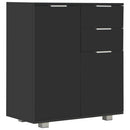 skænk 71x35x80 cm konstrueret træ sort højglans
