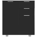 skænk 71x35x80 cm konstrueret træ sort højglans