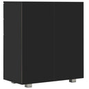 skænk 71x35x80 cm konstrueret træ sort højglans