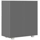 skænk 71x35x80 cm konstrueret træ grå højglans