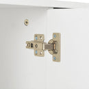 skænk 107x35x80,5 cm hvid højglans