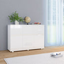 skænk 107x35x80,5 cm hvid højglans