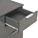 skænk 107x35x80,5 cm grå højglans