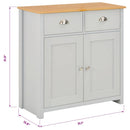 skænk 79x35x81 cm grå