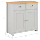 skænk 79x35x81 cm grå