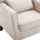 lænestol stof beige