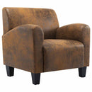 sofastol brun 70x69x72 cm kunstlæder
