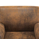 sofastol brun 70x69x72 cm kunstlæder