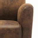 sofastol brun 70x69x72 cm kunstlæder