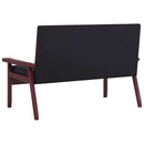 2-personers sofa kunstlæder sort