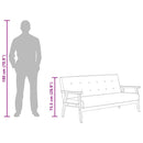 3-personers sofa kunstlæder sort