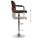 barstole 2 stk. stof brun