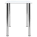 spisebord 120x60x75 cm hærdet glas gennemsigtig