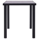 spisebord 140x70x75 cm MDF sort og betongrå