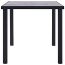 spisebord 160x80x75 cm MDF sort og betongrå