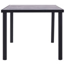 spisebord 200x100x75 cm MDF sort og betongrå