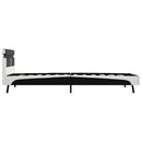 sengestel 90x200 cm LED kunstlæder sort
