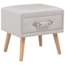 sengeskabe 2 stk. 40 x 35 x 40 cm kunstlæder hvid