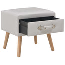 sengeskabe 2 stk. 40 x 35 x 40 cm kunstlæder hvid