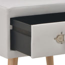 sengeskabe 2 stk. 40 x 35 x 40 cm kunstlæder hvid