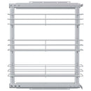udtrækskurv til køkkenskab tre lag 47x15,5x55,5 cm sølv
