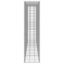 gabionvæg med dæksler galvaniseret stål 300 x 50 x 200 cm