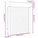 Rullegardin Hvid 80 x 100 cm Aluminium og Polyurethan