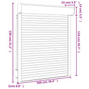 Rullegardin Hvid 100 x 130 cm Aluminium og Polyurethan