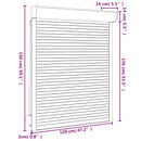 Rullegardin Hvid 120 x 150 cm Aluminium og Polyurethan