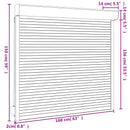 Rullegardin Hvid 160 x 150 cm Aluminium og Polyurethan