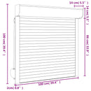 Rullegardin Antracit 100 x 100 cm Aluminium og Polyurethan
