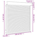 Rullegardin Antracit 140 x 150 cm Aluminium og Polyurethan