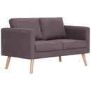sofasæt i 2 dele stof gråbrun
