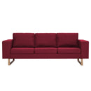 sofasæt i 2 dele stof vinrød