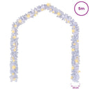 juleguirlande med LED-lys 5m hvid