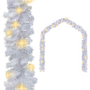 juleguirlande med LED-lys 10 m hvid